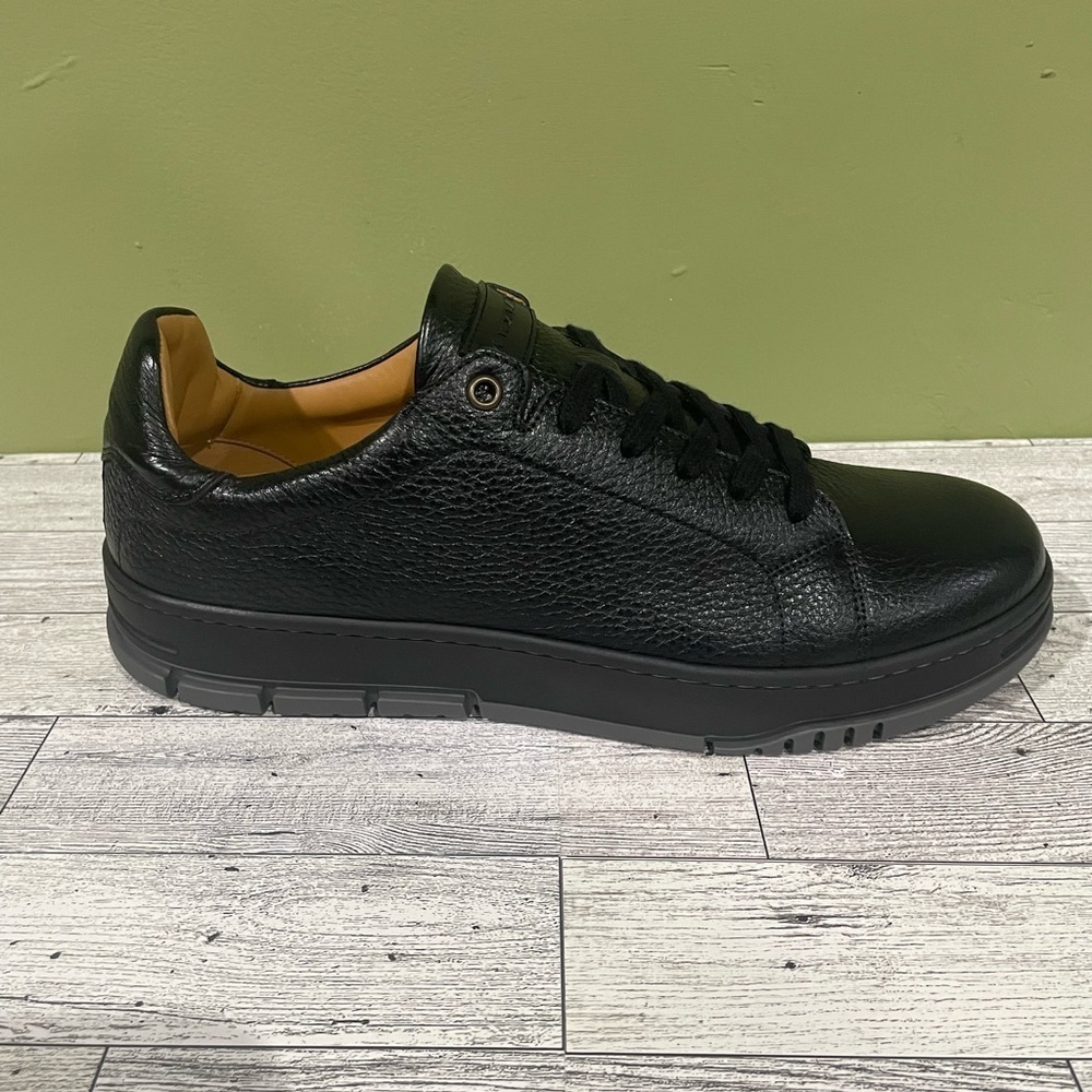 Mezlan shoes casual sneaker black deerskin oxford - Picture 2 of 5